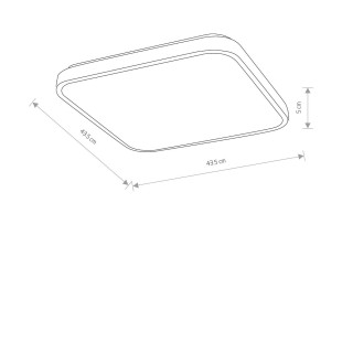 Plafon kwadratowy do łazienki Agnes 43,5cm LED PRO czarny 32W 3000K IP44 Nowodvorski