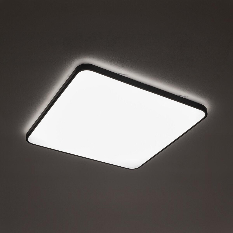 Plafon kwadratowy do łazienki Agnes 63,5cm LED PRO czarny 64W 3000K IP44 Nowodvorski