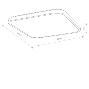 Plafon kwadratowy do łazienki Agnes 63,5cm LED PRO czarny 64W 3000K IP44 Nowodvorski