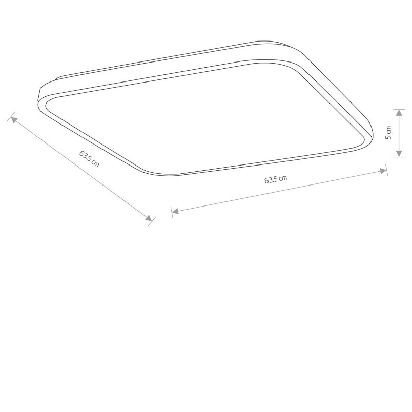 Plafon kwadratowy do łazienki Agnes 63,5cm LED PRO czarny 64W 3000K IP44 Nowodvorski