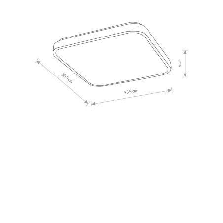 Plafon kwadratowy do łazienki Agnes 33,5cm LED PRO biały 16W 3000K IP44 Nowodvorski
