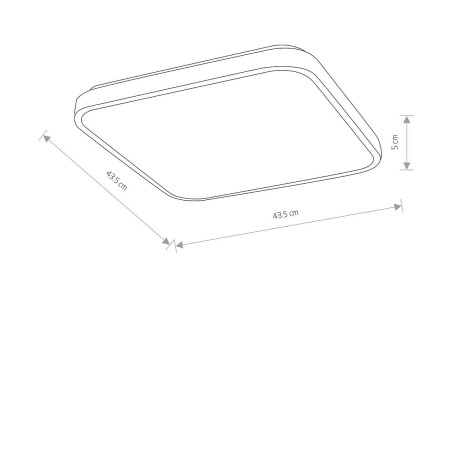 Plafon kwadratowy do łazienki Agnes 43,5cm LED PRO biały 32W 4000K IP44 Nowodvorski