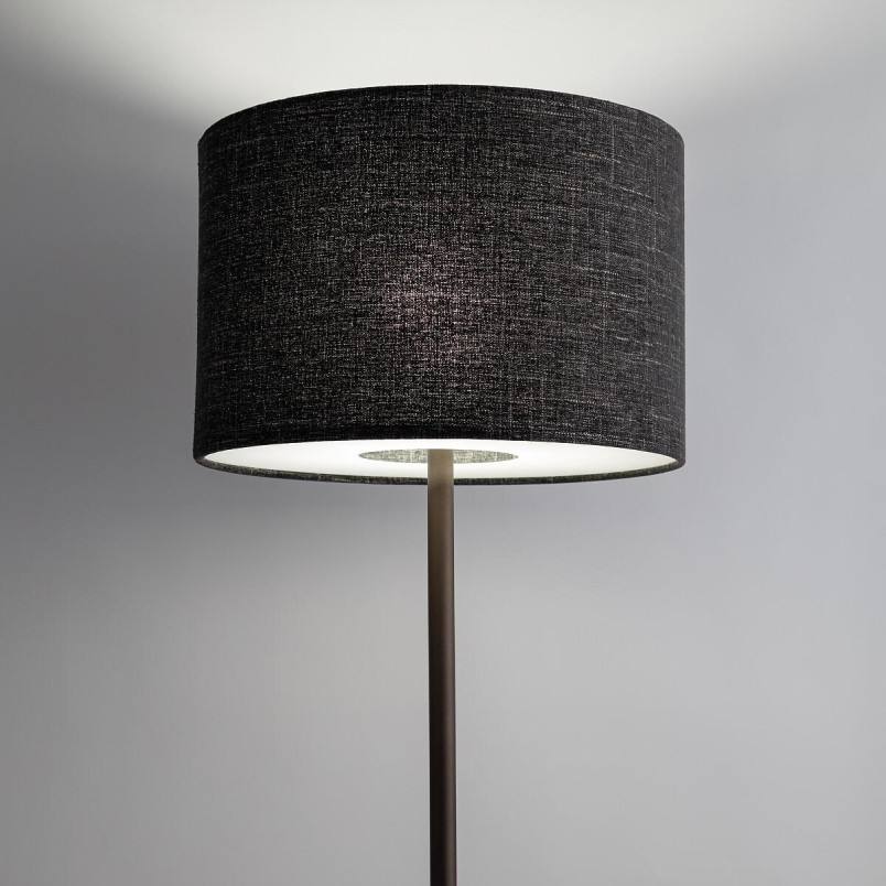 Lampa podłogowa z abażurem Amarela  163cm czarny melanż / czekoladowy Nowodvorski