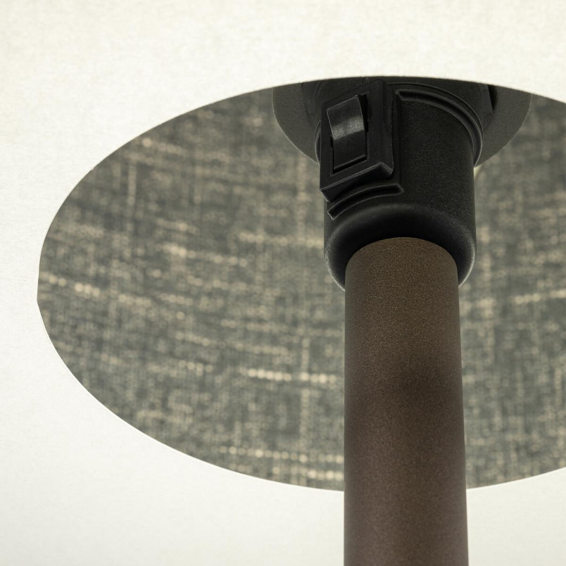 Lampa podłogowa z abażurem Amarela  163cm czarny melanż / czekoladowy Nowodvorski