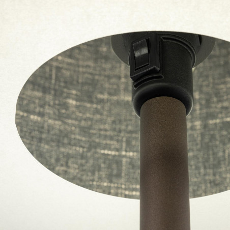 Lampa podłogowa z abażurem Amarela  163cm czarny melanż / czekoladowy Nowodvorski
