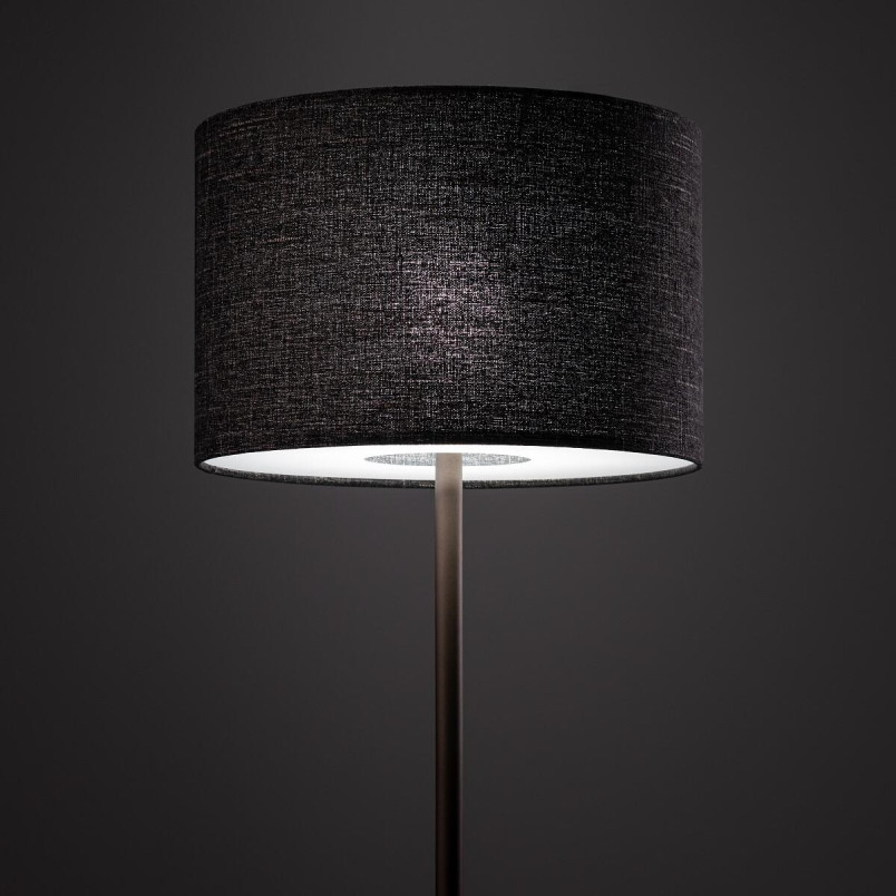Lampa podłogowa z abażurem Amarela  163cm czarny melanż / czekoladowy Nowodvorski
