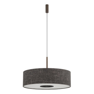 Lampa wisząca z abażurem Amarela 65cm czarny melanż / czekoladowy Nowodvorski