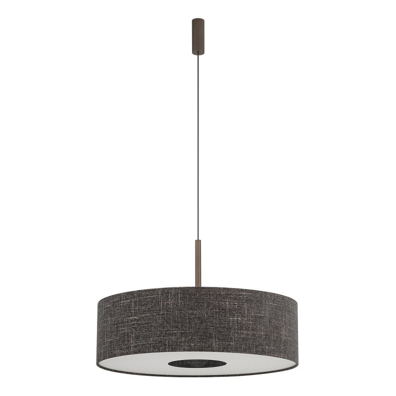 Lampa wisząca z abażurem Amarela 65cm czarny melanż / czekoladowy Nowodvorski