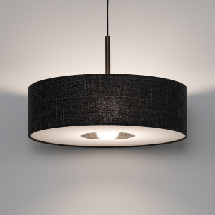 Lampa wisząca z abażurem Amarela 65cm czarny melanż / czekoladowy Nowodvorski