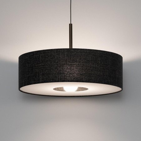 Lampa wisząca z abażurem Amarela 65cm czarny melanż / czekoladowy Nowodvorski
