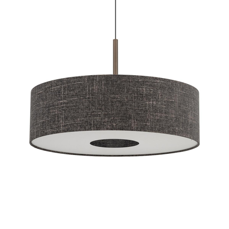 Lampa wisząca z abażurem Amarela 65cm czarny melanż / czekoladowy Nowodvorski