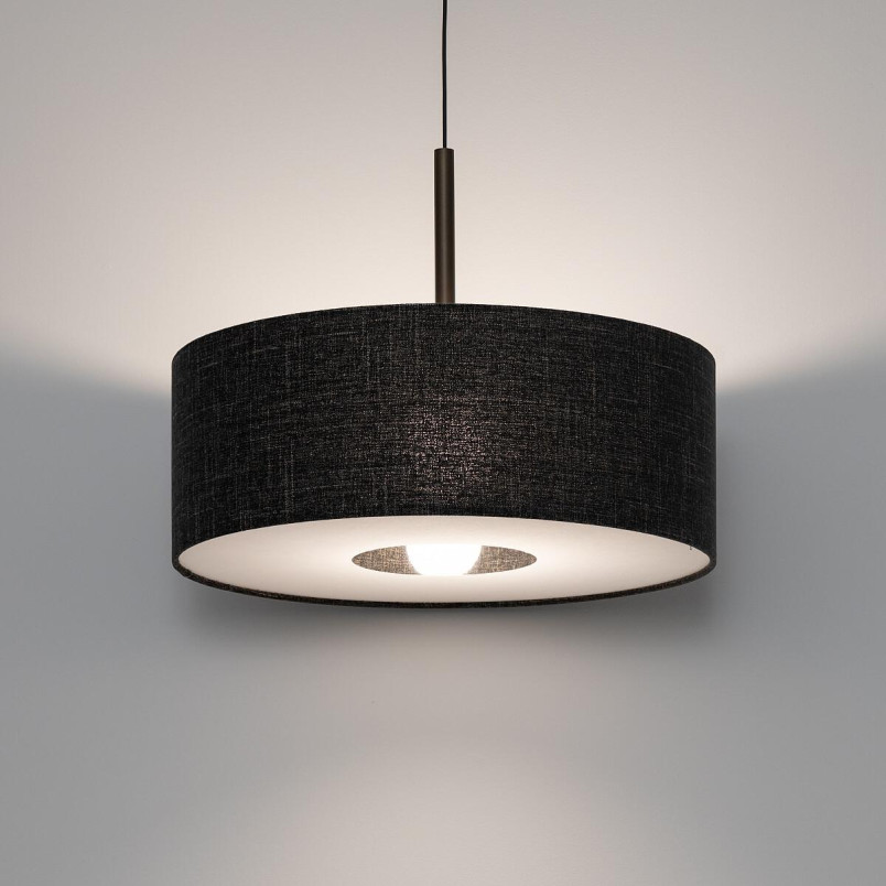Lampa wisząca z abażurem Amarela 50cm czarny melanż / czekoladowy Nowodvorski