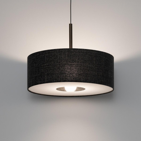 Lampa wisząca z abażurem Amarela 50cm czarny melanż / czekoladowy Nowodvorski