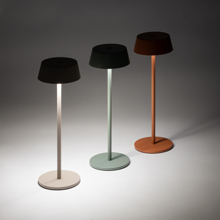Lampa bezprzewodowa zewnętrzna na stół Amy LED 3000K IP54 ceglana Nowodvorski