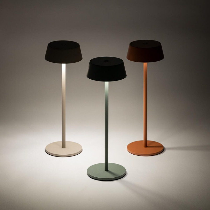 Lampa bezprzewodowa zewnętrzna na stół Amy LED 3000K IP54 piaskowa Nowodvorski