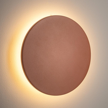 Kinkiet zewnętrzny okrągły Aria IP54 LED 24cm ceglany Nowodvorski