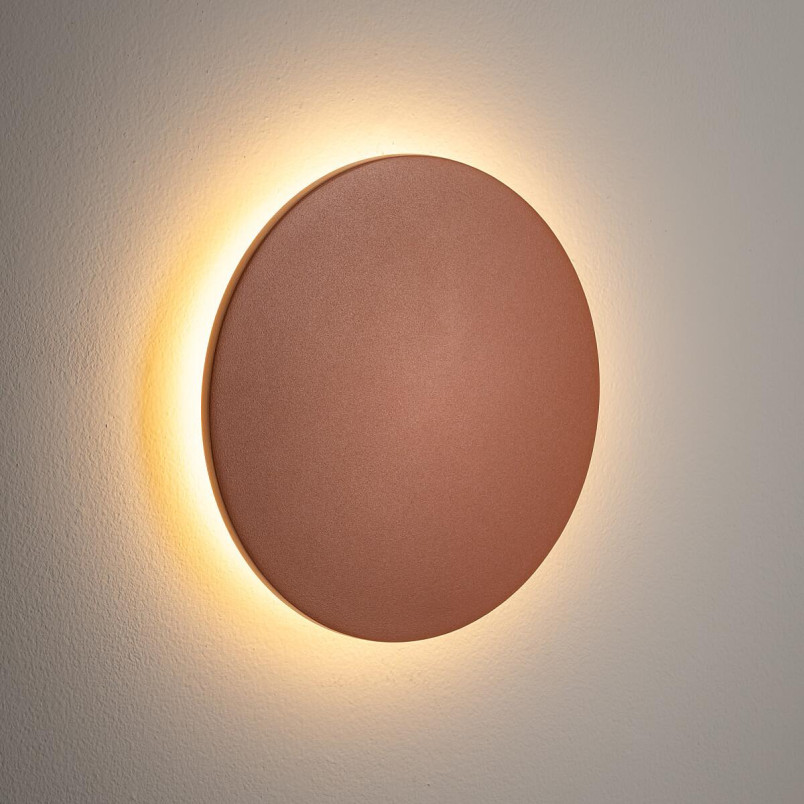 Kinkiet zewnętrzny okrągły Aria IP54 LED 18cm ceglany Nowodvorski