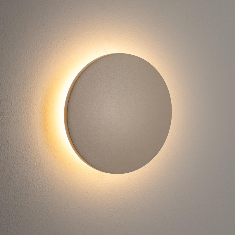 Kinkiet zewnętrzny okrągły Aria IP54 LED 13,5cm piaskowy Nowodvorski