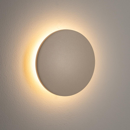 Kinkiet zewnętrzny okrągły Aria IP54 LED 13,5cm piaskowy Nowodvorski