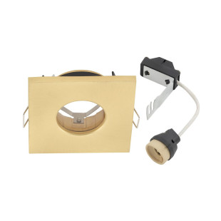 Lampa kwadratowa podtynkowa spot Bahia IP44 8,5cm mosiężna Nowodvorski