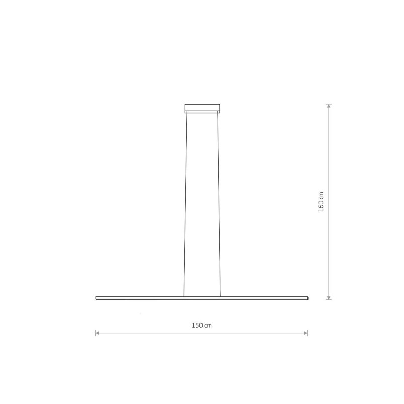 Lampa wisząca podłużna nad biurko Bar LED 4000K 150cm biała Nowodvorski