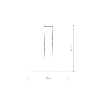 Lampa wisząca podłużna nad biurko Bar LED 3000K 120cm biała Nowodvorski