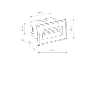 Lampa zewnętrzna do zabudowy Bay 8,5cm IP65 LED 3000K czarna Nowodvorski