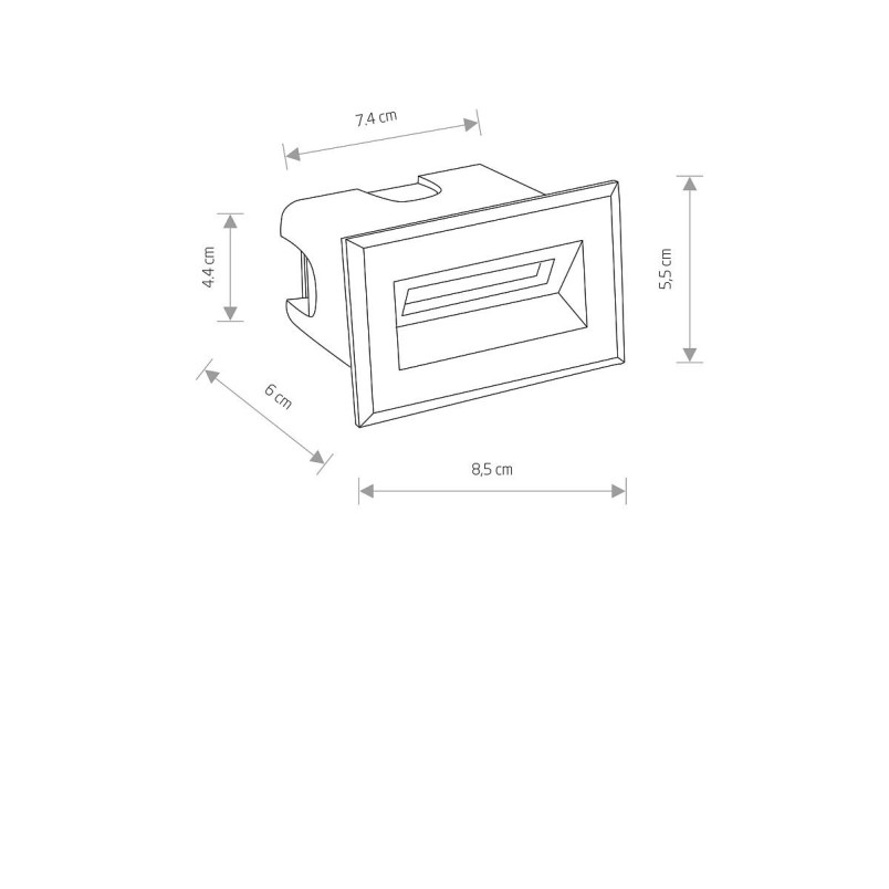 Lampa zewnętrzna do zabudowy Bay 8,5cm IP65 LED 3000K czarna Nowodvorski