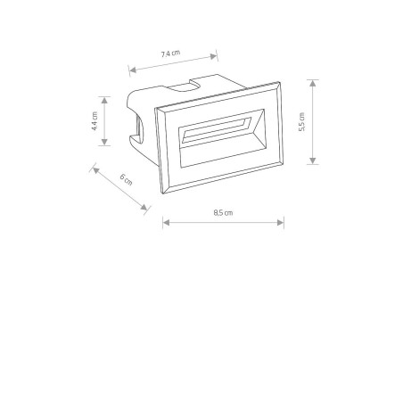 Lampa zewnętrzna do zabudowy Bay 8,5cm IP65 LED 3000K czarna Nowodvorski