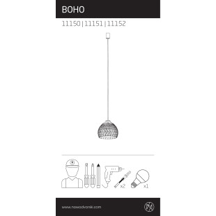 Lampa rattanowa z dużym kloszem Boho 60cm Nowodvorski