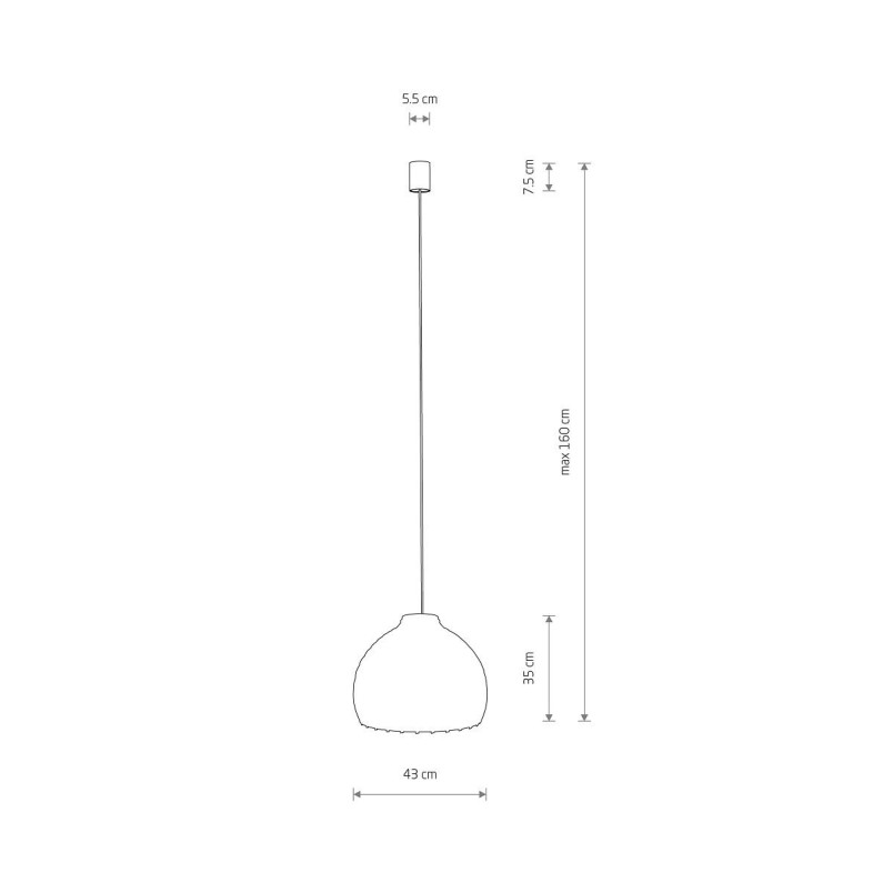 Lampa rattanowa Boho 43cm Nowodvorski