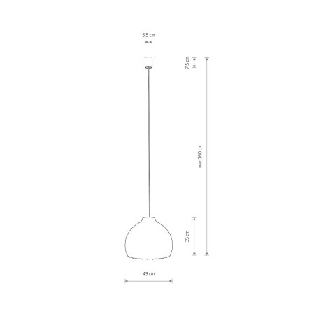 Lampa rattanowa Boho 43cm Nowodvorski