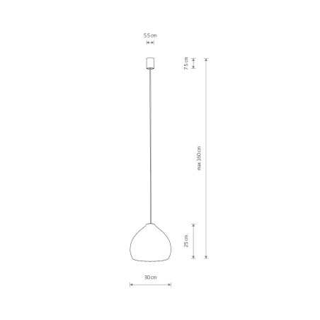 Lampa rattanowa Boho 30cm Nowodvorski