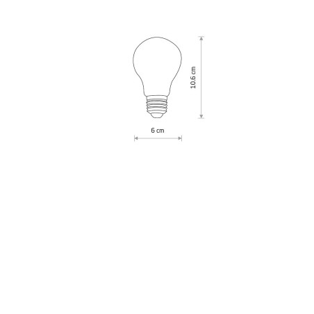 Żarówka Vintage Bulb E27 LED 2200K 6W 6cm Nowodvorski