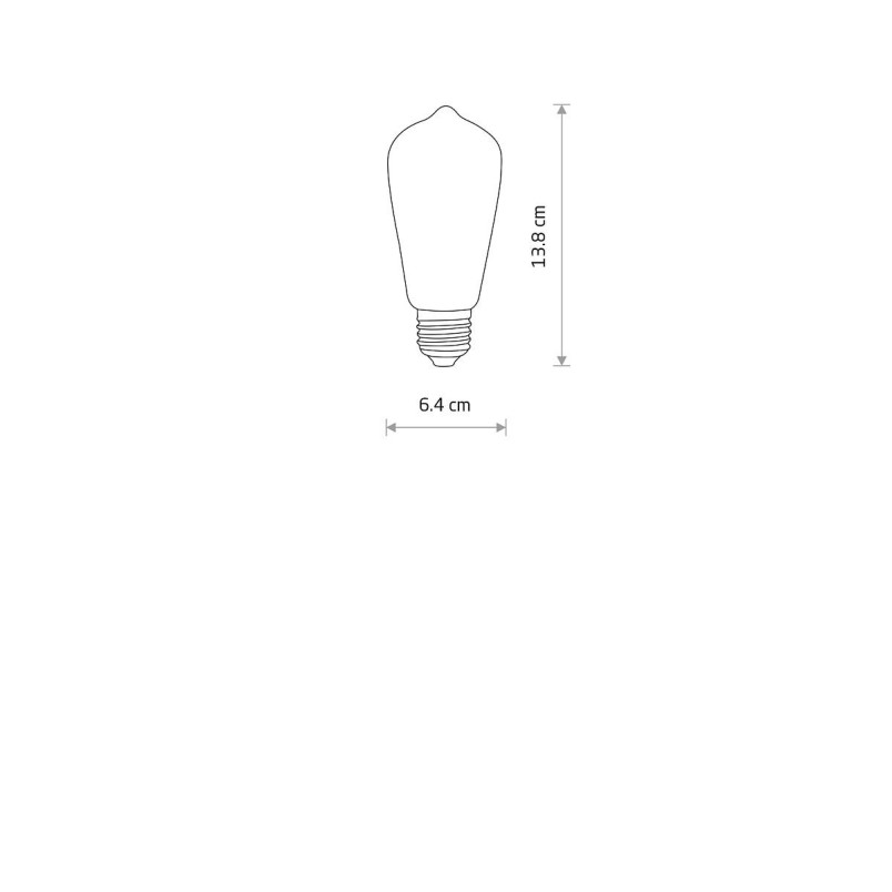 Żarówka Vintage E27 LED 2200K 6W 6,4cm Nowodvorski