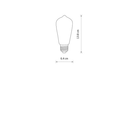 Żarówka Vintage E27 LED 2200K 6W 6,4cm Nowodvorski