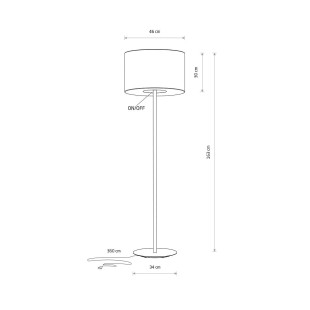 Lampa podłogowa z beżowym abażurem Cedro 163cm Nowodvorski