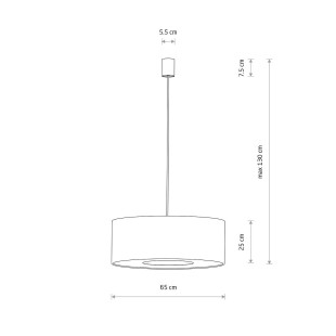 Lampa wisząca z beżowym abażurem Cedro 65cm Nowodvorski