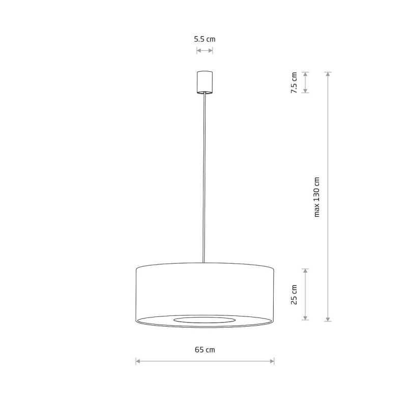 Lampa wisząca z beżowym abażurem Cedro 65cm Nowodvorski
