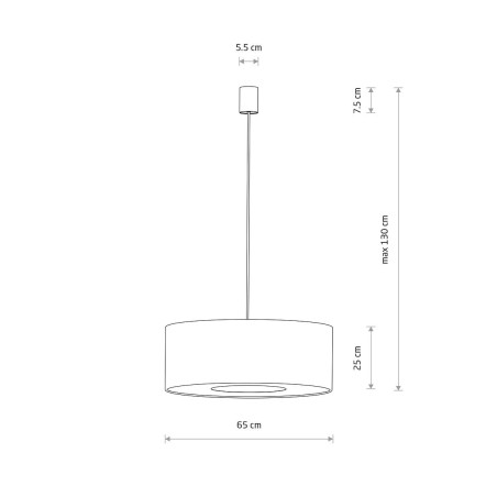 Lampa wisząca z beżowym abażurem Cedro 65cm Nowodvorski