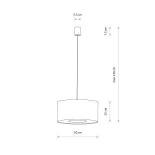 Lampa wisząca z beżowym abażurem Cedro 50cm Nowodvorski