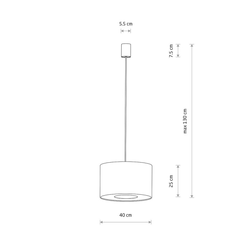 Lampa wisząca z beżowym abażurem Cedro 40cm Nowodvorski