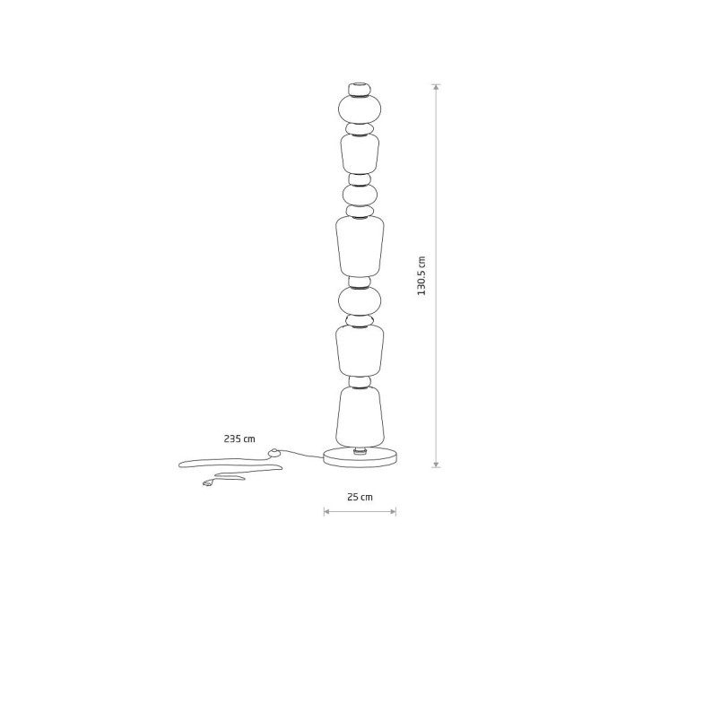 Lampa podłogowa szklana z ceramiką Ceramic LED 3000K opal / brąz / róż / mosiądz Nowodvorski