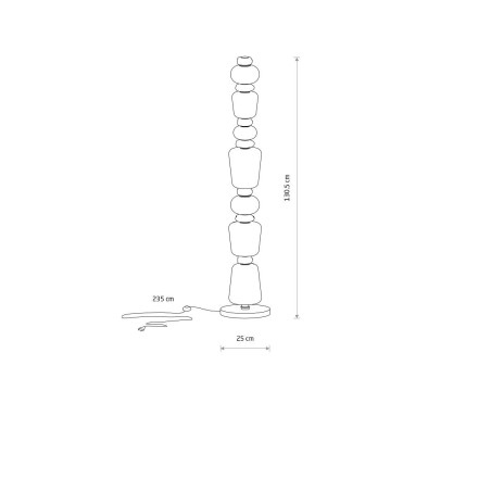 Lampa podłogowa szklana z ceramiką Ceramic LED 3000K opal / brąz / róż / mosiądz Nowodvorski