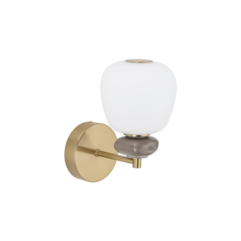 Kinkiet szklany z ceramiką Ceramic LED 3000K opal / brąz / mosiądz Nowodvorski