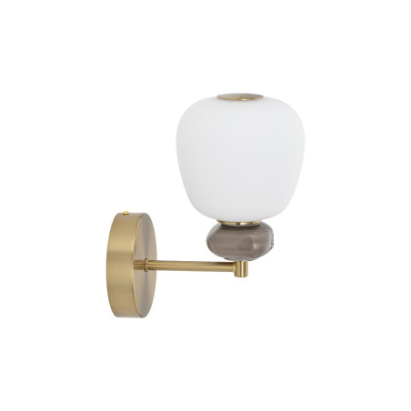 Kinkiet szklany z ceramiką Ceramic LED 3000K opal / brąz / mosiądz Nowodvorski
