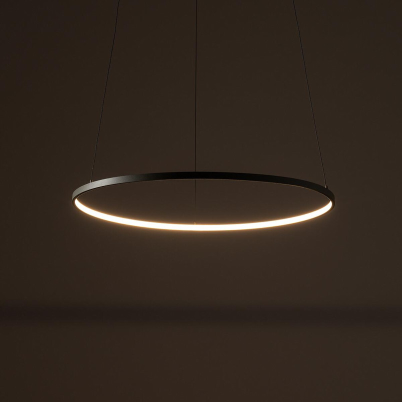 Lampa wisząca okrągła nowoczesna Circolo Horizontal LED 3000K 60cm oliwkowa Nowodvorski