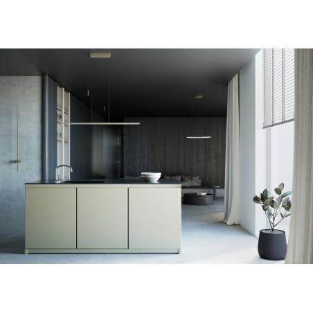 Lampa wisząca okrągła nowoczesna Circolo Horizontal LED 3000K 60cm oliwkowa Nowodvorski