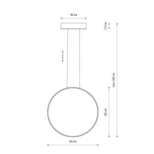 Lampa wisząca okrągła nowoczesna Circolo LED 3000K 60cm biała Nowodvorski