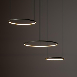 Lampa wisząca 3 okręgi nowoczesne Circolo 125cm LED 3000K 60/45/30cm oliwkowa Nowodvorski